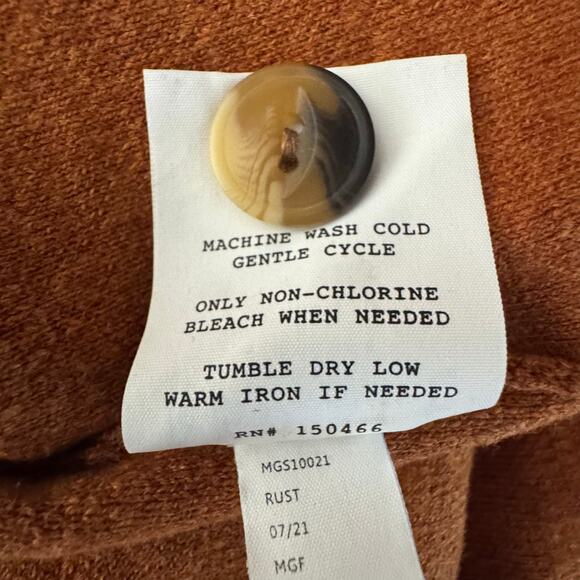 Red Ale by Alesbury Mock Neck Henley Sweater in Rust NWOT Size Medium - Picture 8 of 8